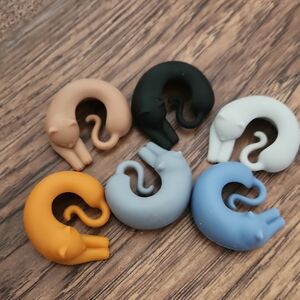 Set of 6 Cat Wine Glass Tags